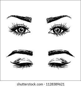 Similar Images, Stock Photos & Vectors of Eyebrow shaping for women