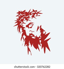 Hand drawn face of Christ