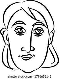 Hand drawn faces of people. suitable for backgrounds, wallpaper, textiles, editorial and more.