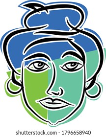 Hand drawn faces of people. suitable for backgrounds, wallpaper, textiles, editorial and more.