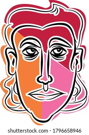 Rostros dibujados a mano de la gente. apto para fondos, fondos de escritorio, textiles, editoriales y más.
