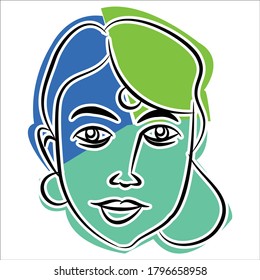 Hand drawn faces of people. suitable for backgrounds, wallpaper, textiles, editorial and more.