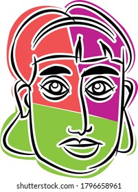 Hand drawn faces of people. suitable for backgrounds, wallpaper, textiles, editorial and more.