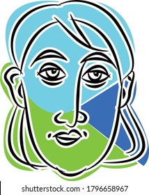 Hand drawn faces of people. suitable for backgrounds, wallpaper, textiles, editorial and more.