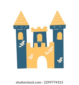 hand drawn fairy tale castle concept