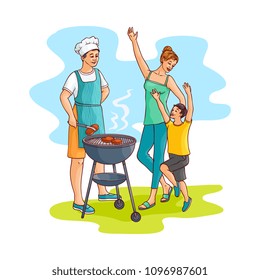 2,007 Family bbq cartoon Images, Stock Photos & Vectors | Shutterstock