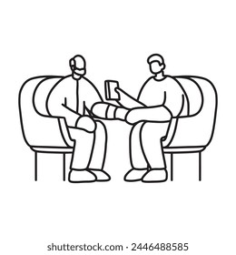 Hand drawn family illustration Outline Drawing Line Art Drawing