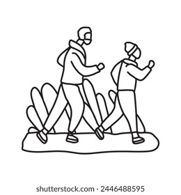 Hand drawn family illustration Outline Drawing Line Art Drawing