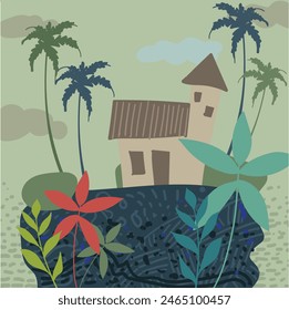 Hand drawn Fantasy art vector Illustration