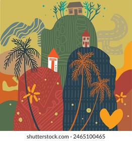 Hand drawn Fantasy art vector Illustration