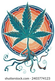 hand drawn fantasy flora vector illustration