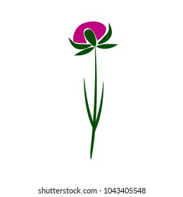 Hand drawn fantasy flower. Vector illustration isolated on white. 