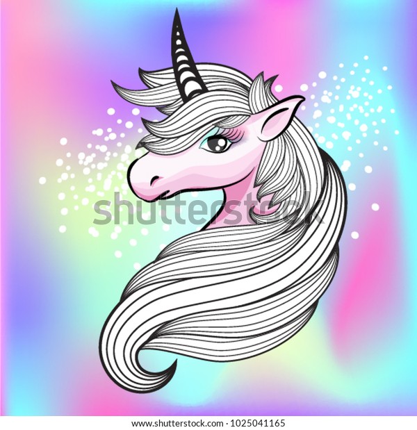 Unicornio Con Arco Iris Para Pintar - imagen para colorear