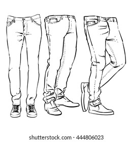 Simple Skinny Jeans Drawing How To Draw Skinny Jeans In 6 Steps| I Draw ...