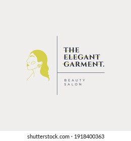 Hand drawn fashion woman logo template