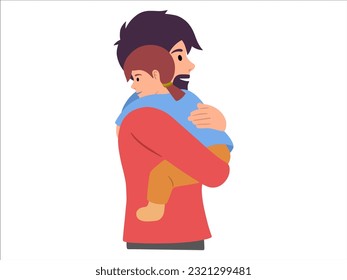Hand drawn Father day illustration