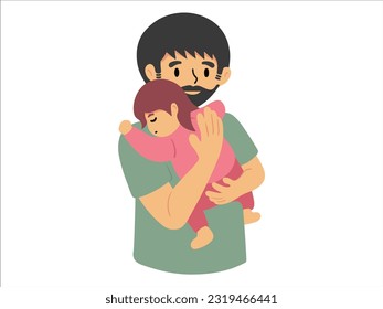 Hand drawn Father's day illustration
