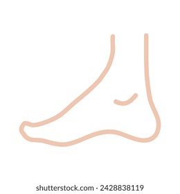 Hand Drawn Feet Ankle Line Icon