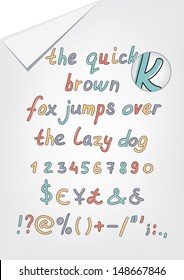 Hand drawn felt pen font