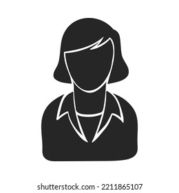 Hand drawn Female receptionist vector illustration