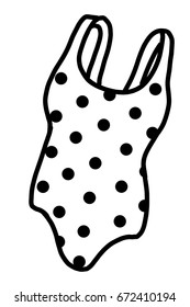 Hand Drawn Female Swimwear