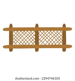 hand drawn fence vector wooden