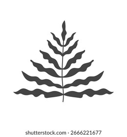 Hand drawn fern design element. Vector illustration