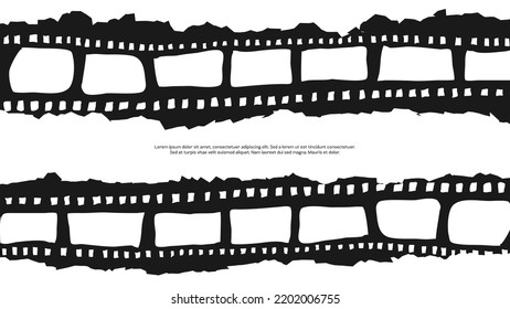 Hand drawn film strip vector illustration