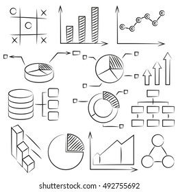 hand drawn finance chart and diagram