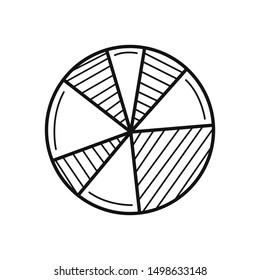 Hand drawn finance statistic infographic isolated on a white. Vector illustration.
