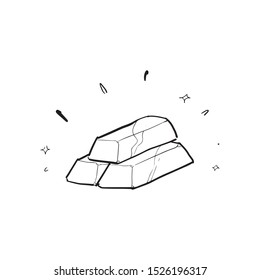 hand drawn of fine gold 