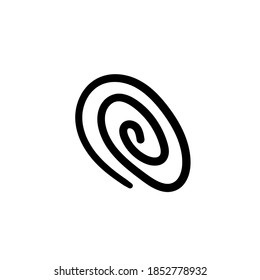 Hand drawn fingerprint. Simple vector icon
