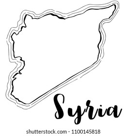 Hand drawn Finland map sketch,vector illustration