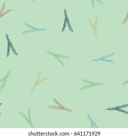 Hand drawn fir branches - vector background