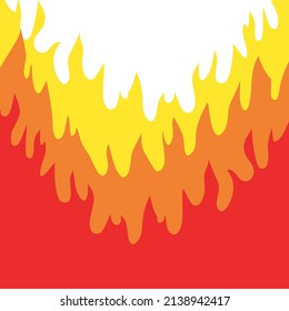 hand drawn fire. Colored Fire Vector. Fire Hand Drawn Doodle Sketch, Black and White Drawing. Simple fire symbol.

