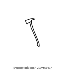 Icono de Ax, icono de doodle simple dibujado a mano