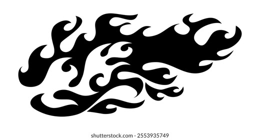 Hand drawn of Fire flame icon symbol. isolated on white background. vector icon illustration