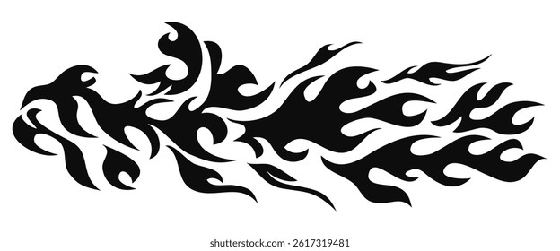 Hand drawn of Fire flame symbol. isolated on white background. doodle design element
