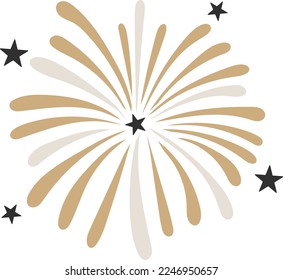 Handgezeichnete Feuerwerkskörper-Explosion