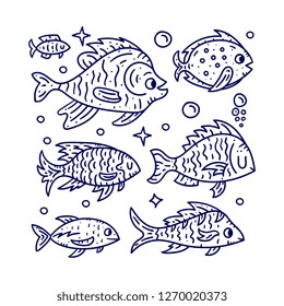 Hand drawn fish