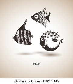 Hand drawn fish