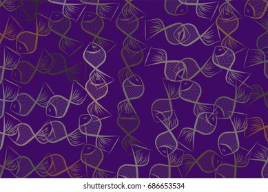 Hand drawn fish illustrations background, good for graphic design, invitations cards, flyers, wallpapers, booklets or posters Vector graphic.