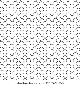 Escala de peces dibujada a mano sin inconvenientes, textura en blanco y negro. Vector de estilo Doodle.