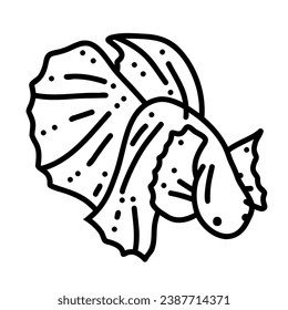 Hand drawn of fish, vector illustration art.