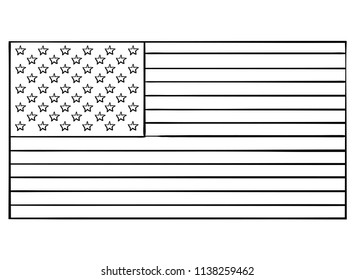 Similar Images, Stock Photos & Vectors of American flag outline vector