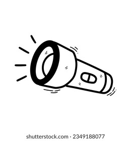 Illustration mit handgezeichnetem Blitzlicht. Doodle-Vektorgrafik. Einzeln auf weißem Hintergrund - EPS10 Vektorgrafik