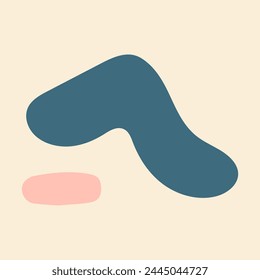 Dibujado a mano elemento de Vector de garabato abstracto plano