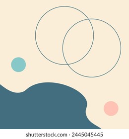 Hand drawn flat abstract doodle vector element background template