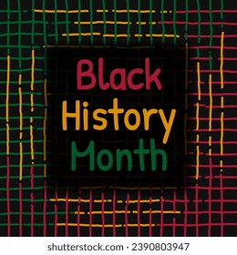 Hand drawn flat black history month background