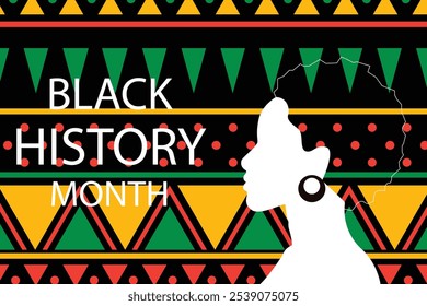 Hand drawn flat black history month background